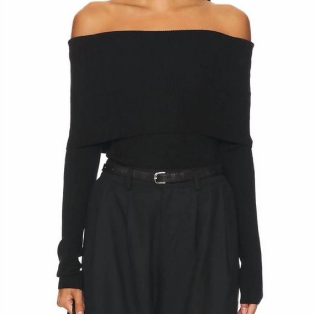 A.L.C. Evelyn Off-Shoulder Merino Wool Sweater